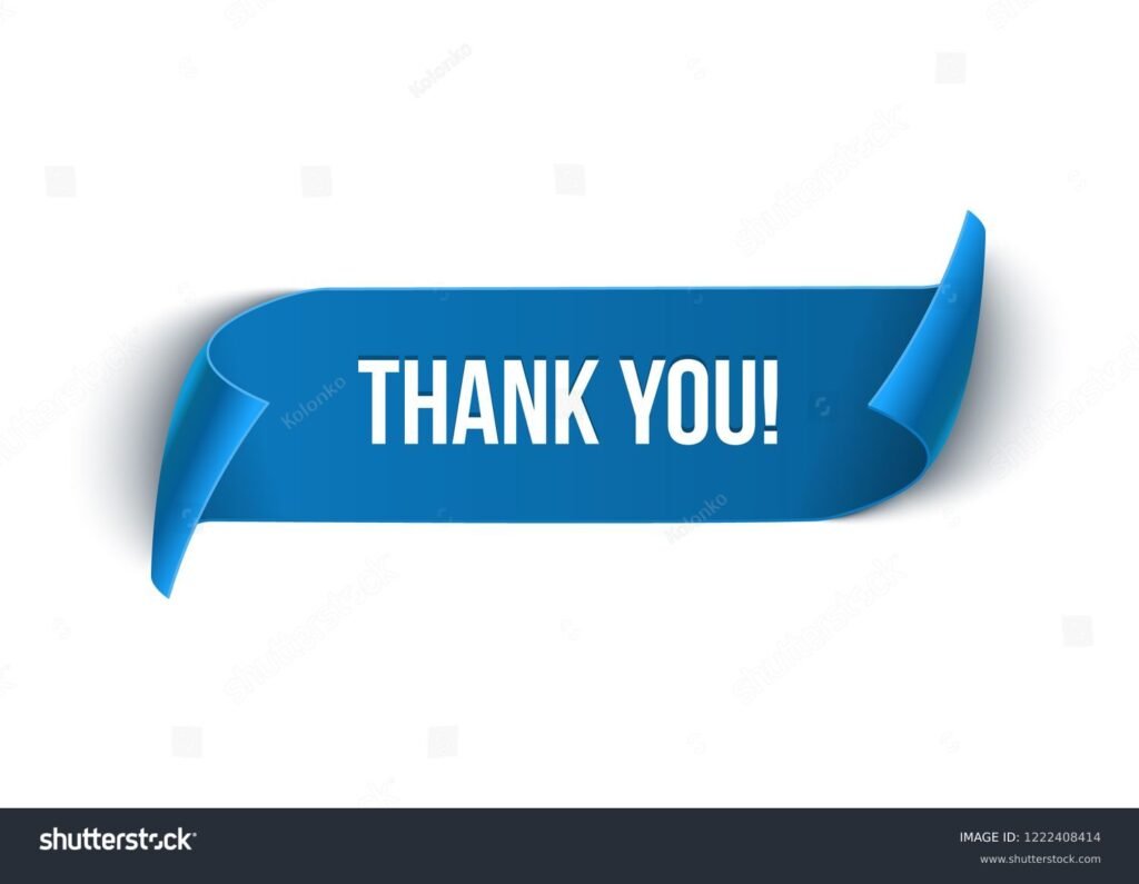 stock vector thank you curved paper ribbon banner vector sign illustration 1222408414